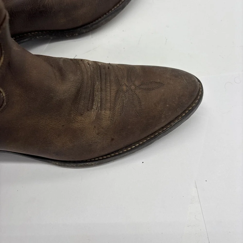 Justin Brown Embroidered Cowboy  Festival Boots Size 5.5 Mexican Men's 6.5/7